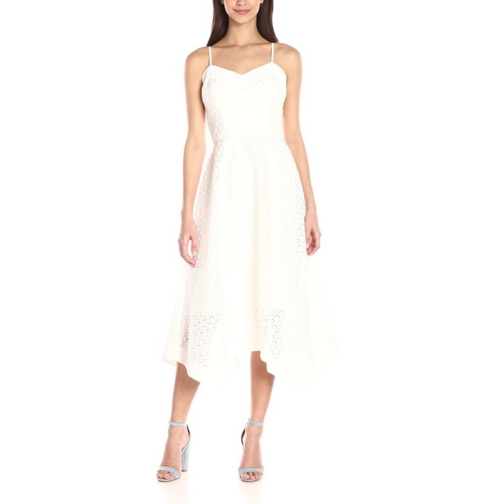 Ted Baker Women’s V Neck Spaghetti Strap Shell Pattern Dress Size 4